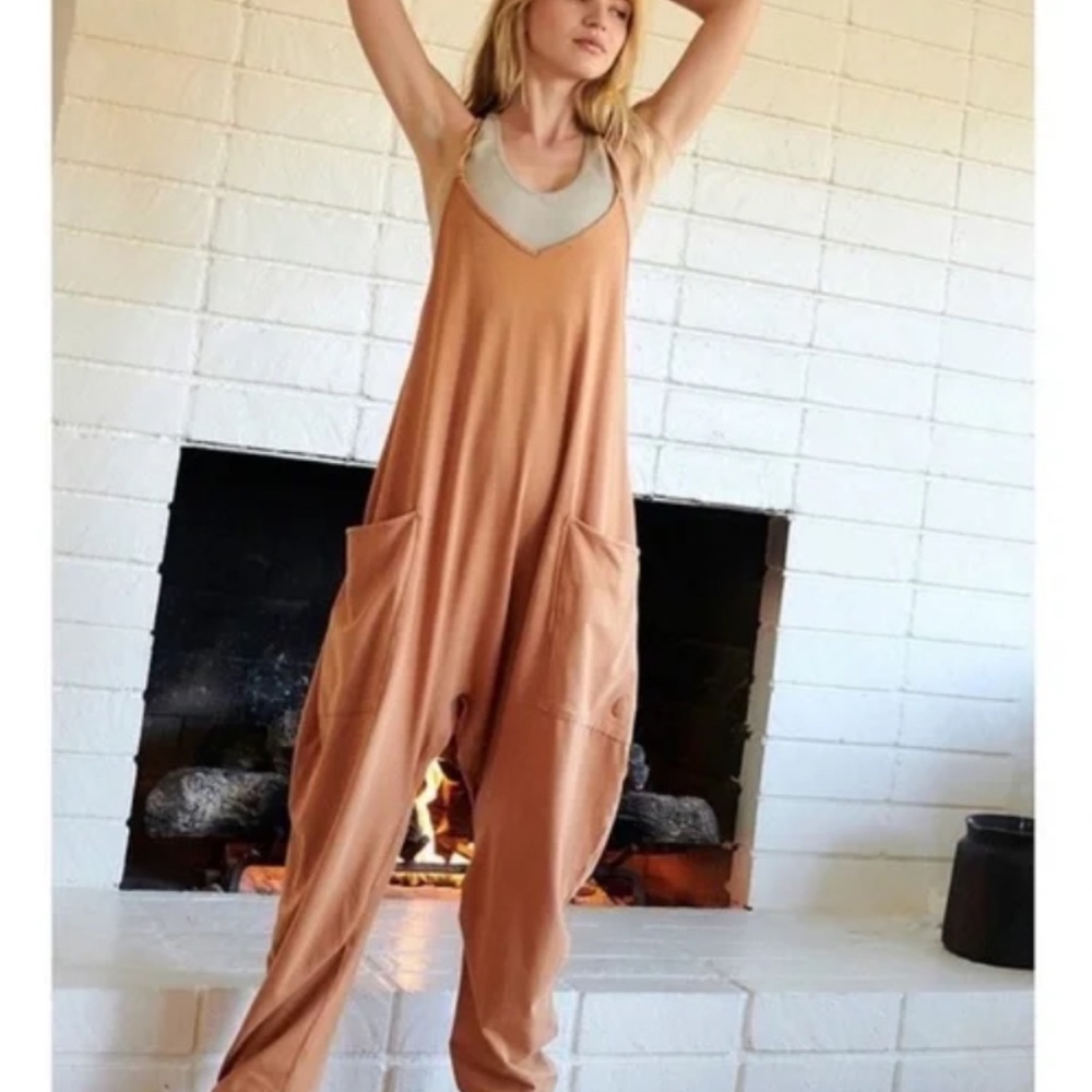 Free People FP Movement Hot Shot Onesie in Toasted Coconut - Picture 6 of 10